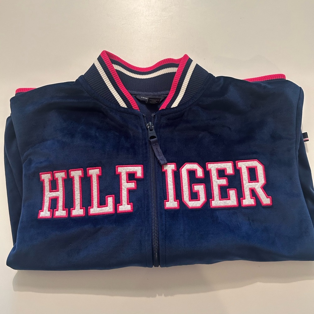 Tommy Hilfiger Kids Jacket in Blue with Pink Accents